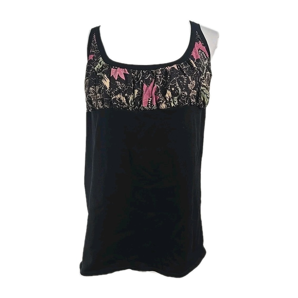 Sigrid Olsen Black Rib Knit Tank Top Plus Size Woman 2X
